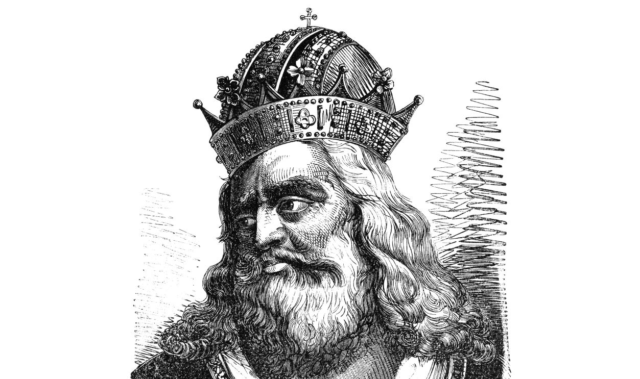 Gettyimages - 1371473381, Charlemagne or Charles the Great, 1st Holy Roman emperor, 1858. 
