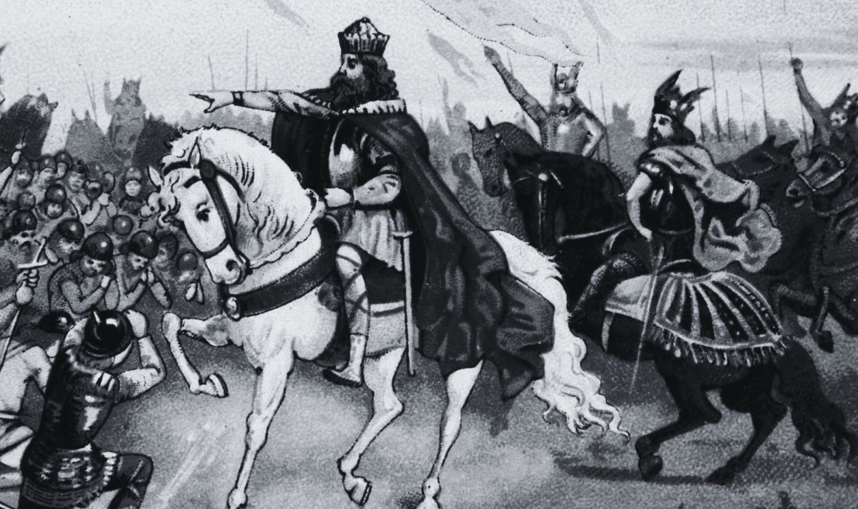 Gettyimages - 113437161, Saxons submitting to Charlemagne (748-814) 777. 19th century lithograph. … 