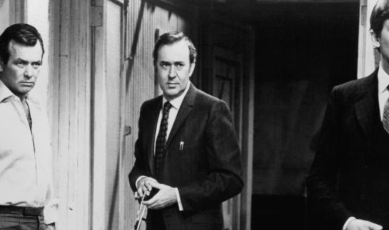 David Janssen, Carl Reiner and Andrew Prine in a scene from the film 'Generation', 1969. 