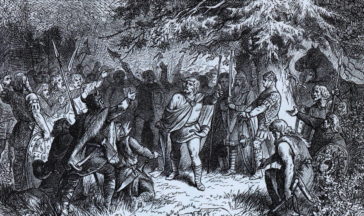 Gettyimages - 600084687, Wittekind calls his Saxons to Arms, 1882 Wittekind calls his Saxons to Arms, 1882. Private Collection. Artist : Anonymous.