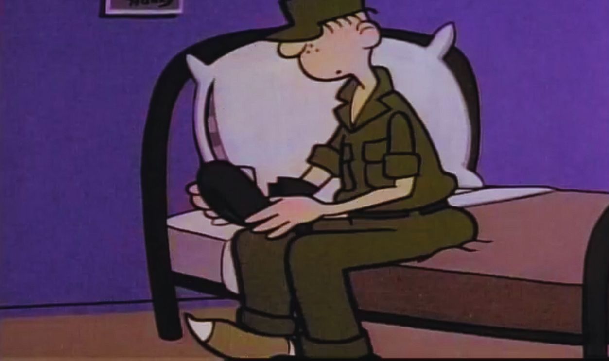 Screenshot from Beetle Bailey – “Grab Your Socks” (1963)