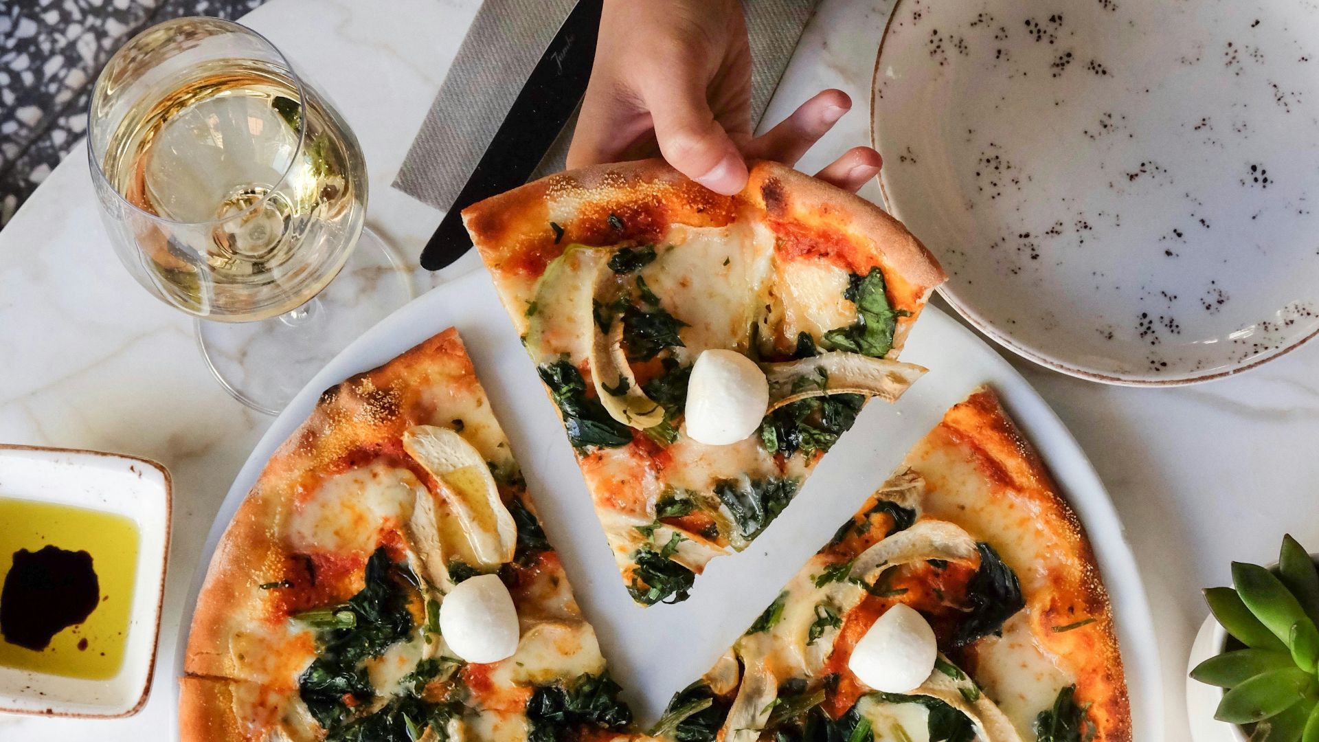 pizza on plate