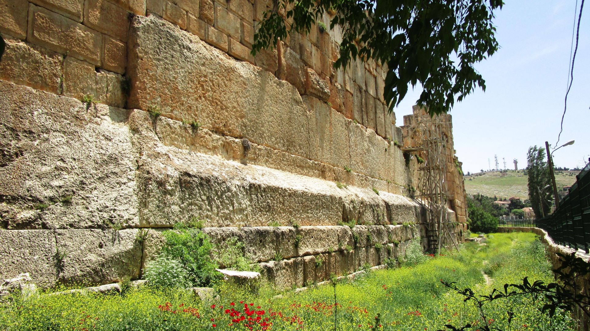File:Temple of Jupiter, West wall, Trilithon, Baalbek 20530.JPG