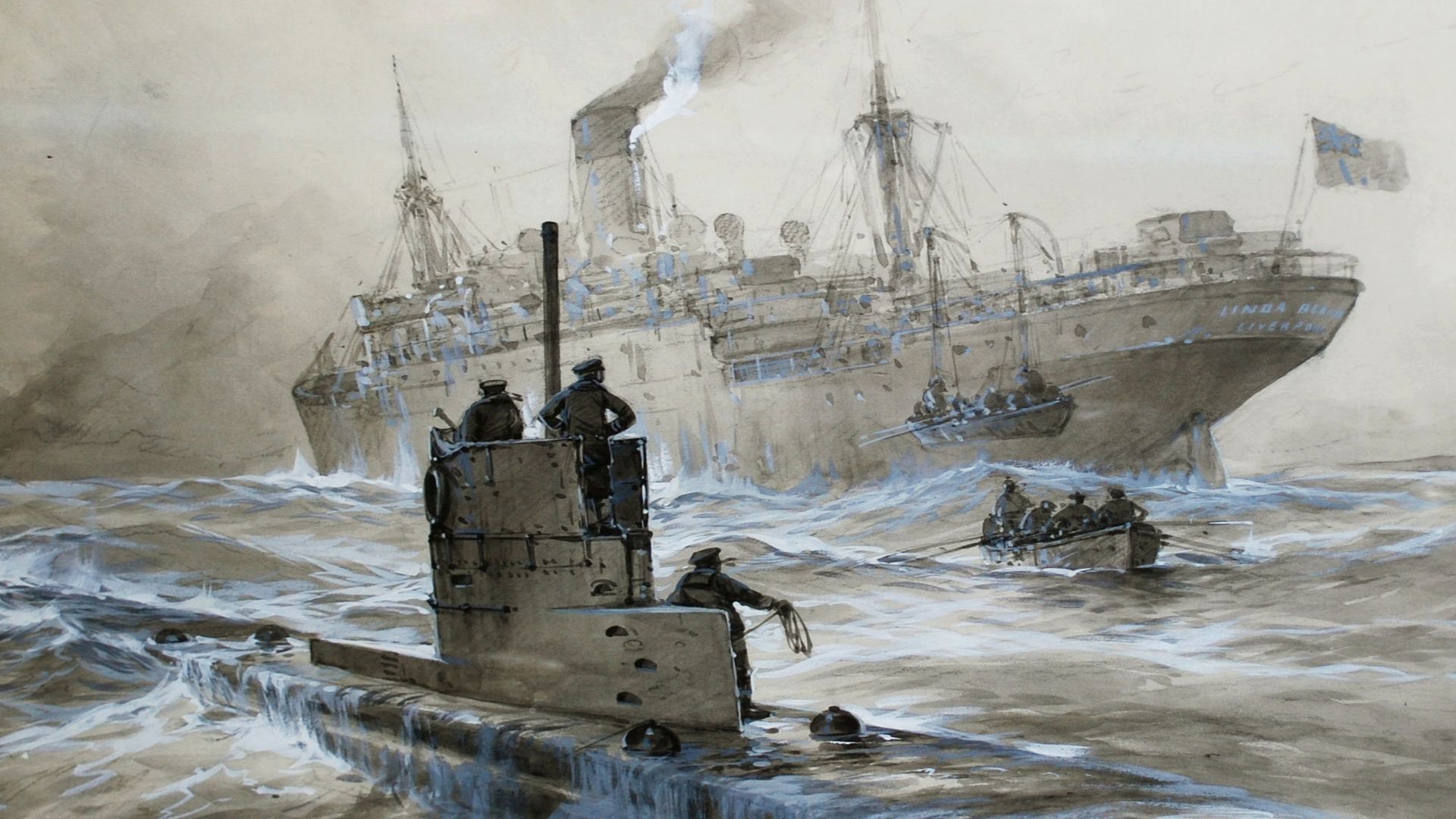 File:Willy Stöwer - Sinking of the Linda Blanche out of Liverpool.jpg