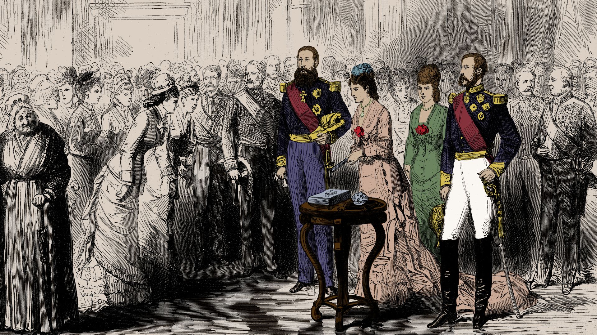 File:Noces d’argent du roi Léopold II et de la reine Marie-Henriette en 1878 - Version colorisée.jpg