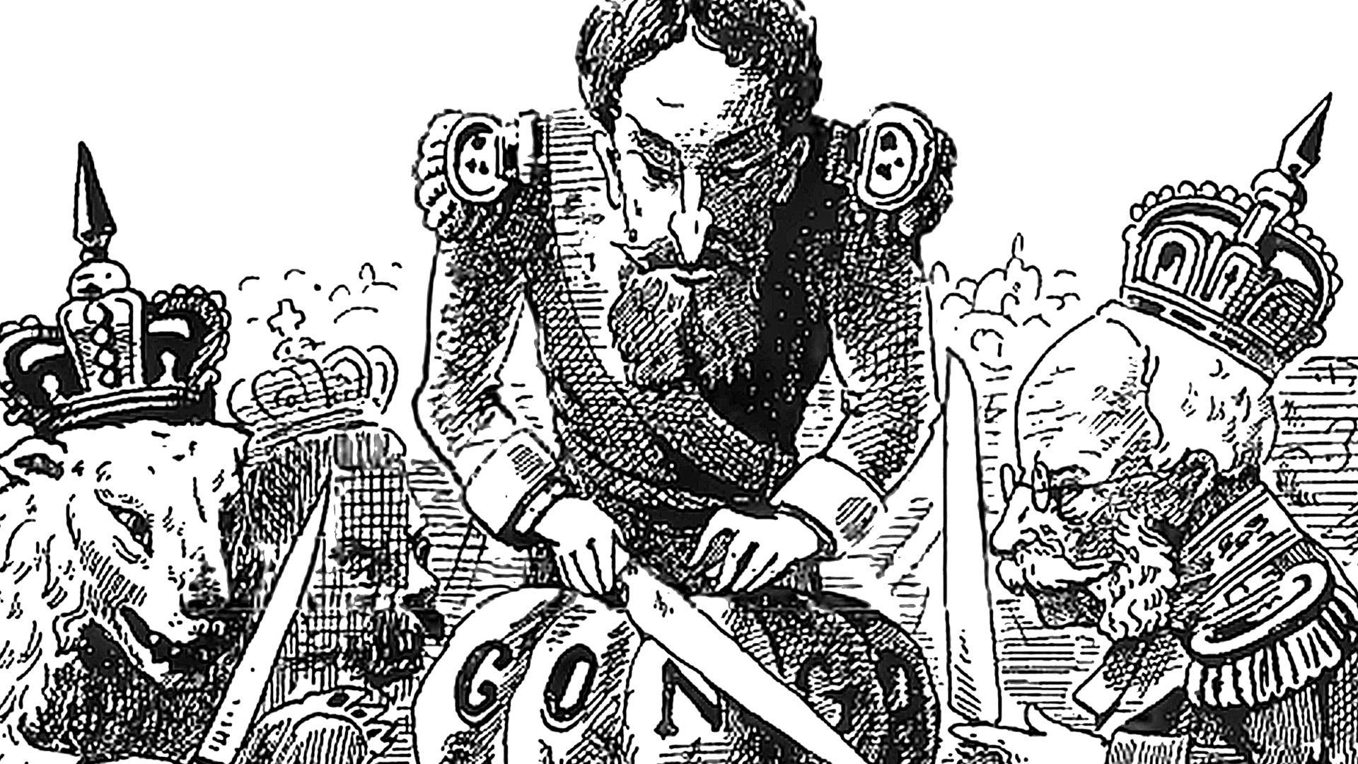 File:Cartoon depicting Leopold 2 and other emperial powers at Berlin conference 1884.jpg