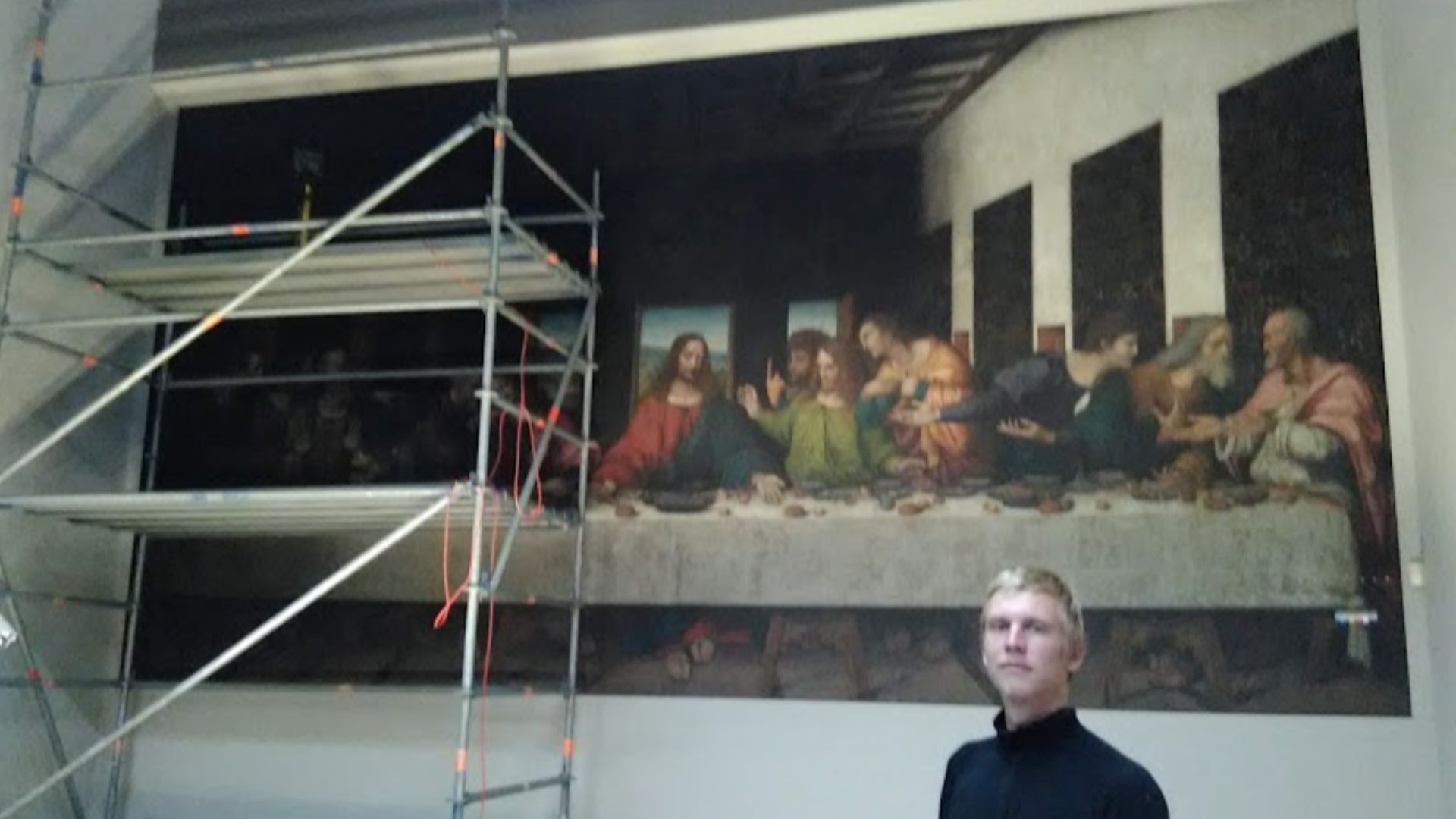File:Restoration of copy of Leonardo da Vinci's Last Supper at Tongerlo Abbey.jpg
