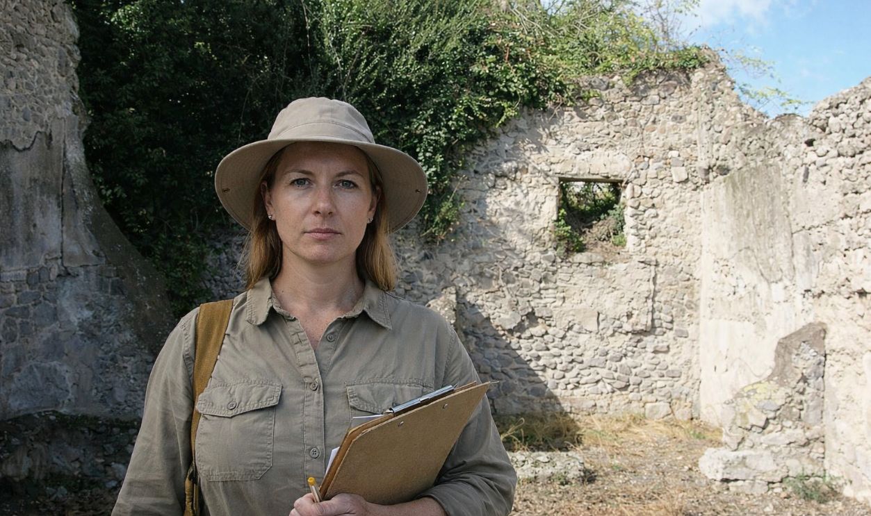 Archaeologist at Pompeii's Regio V