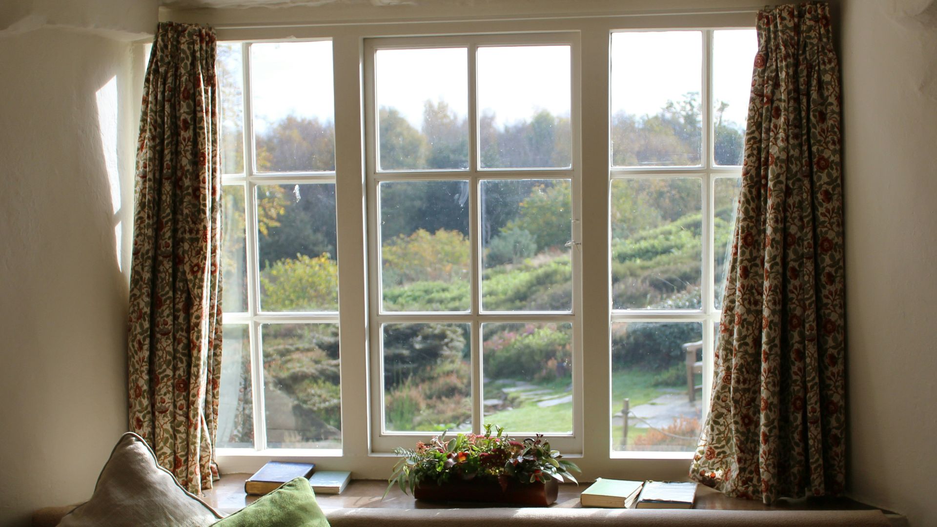 window curtain open wide