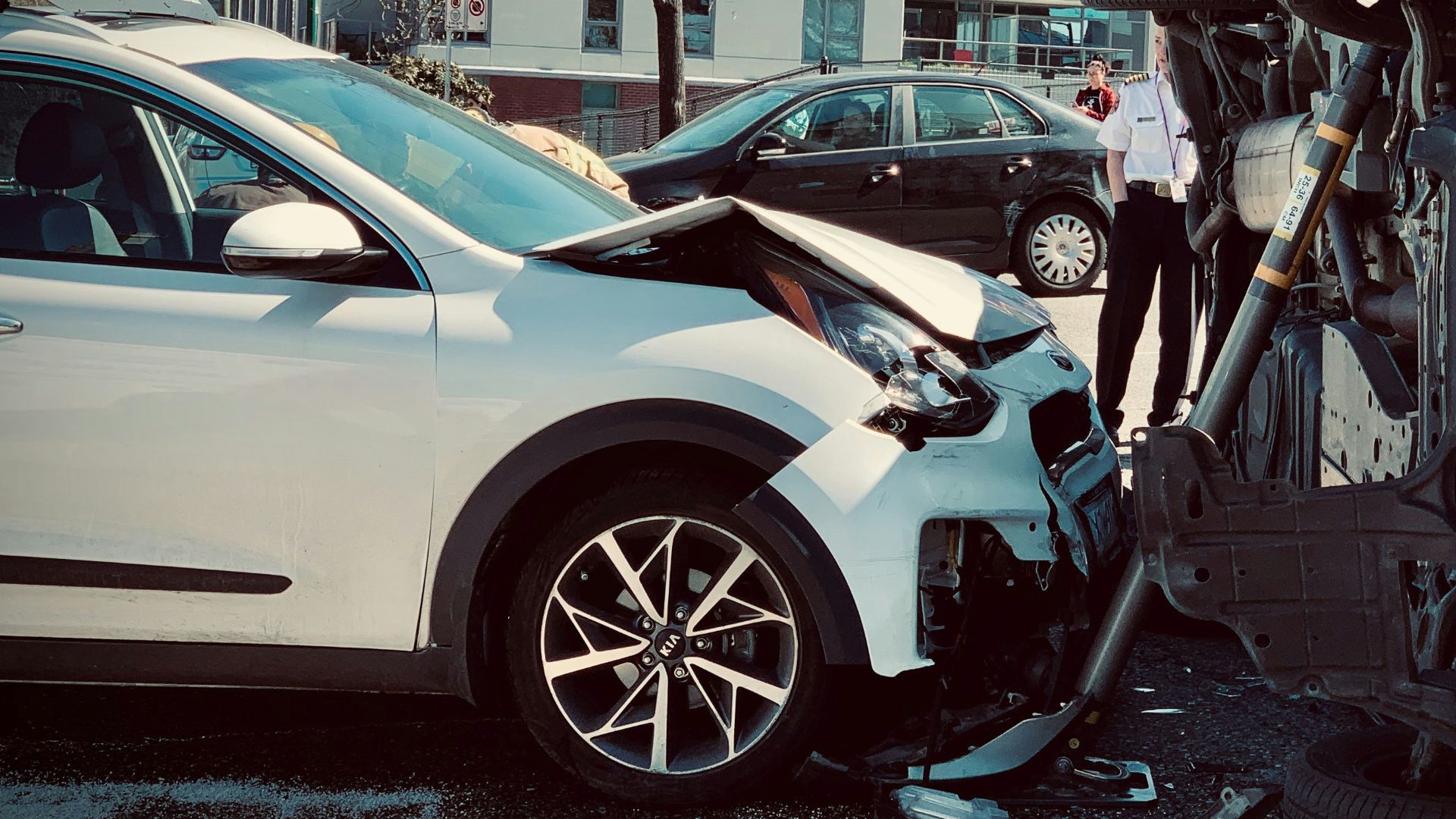 a car that has crashed into another car