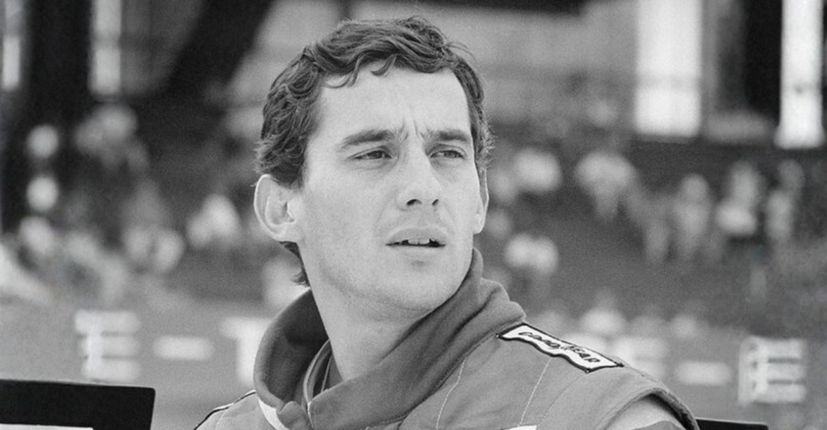 Ayrton Senna no Box da McLaren