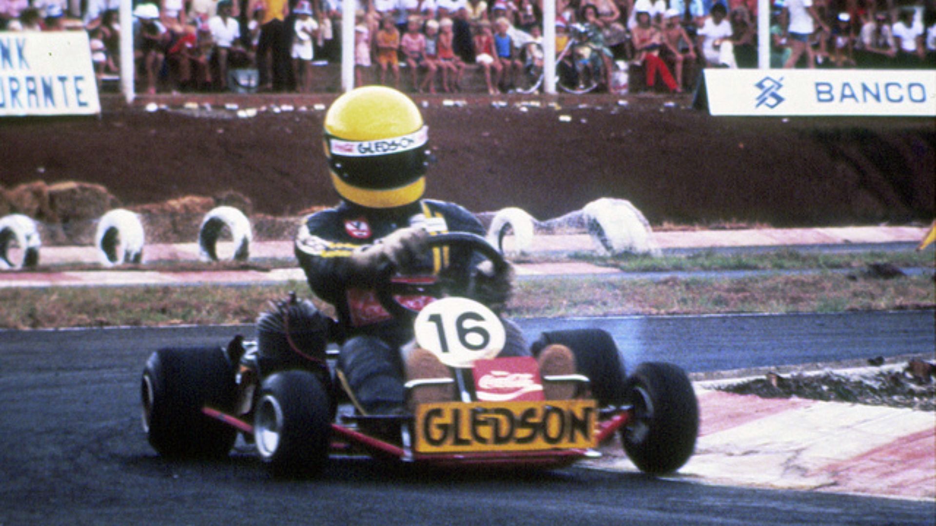 Ayrton Senna driving a Kart during his childhood