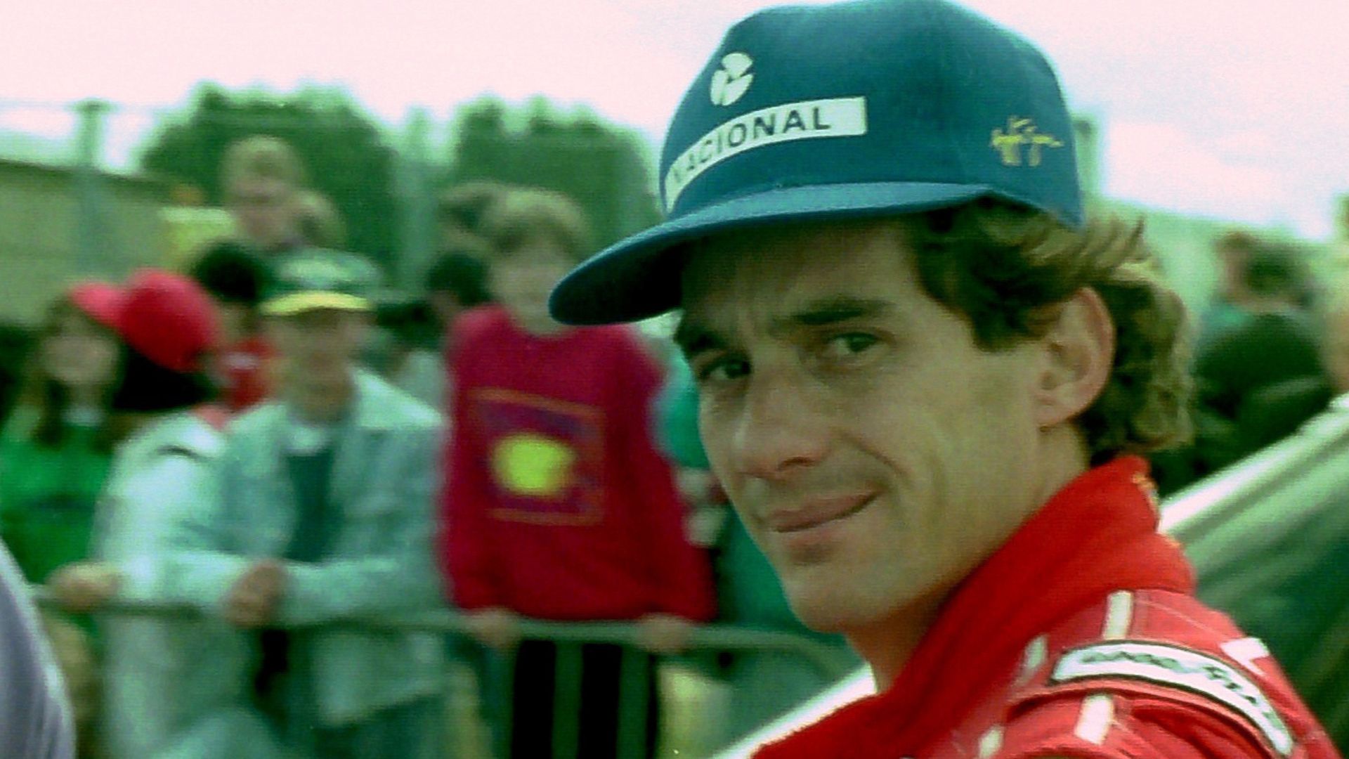 Ayrton Senna in the paddock before the 1993 British Grand Prix