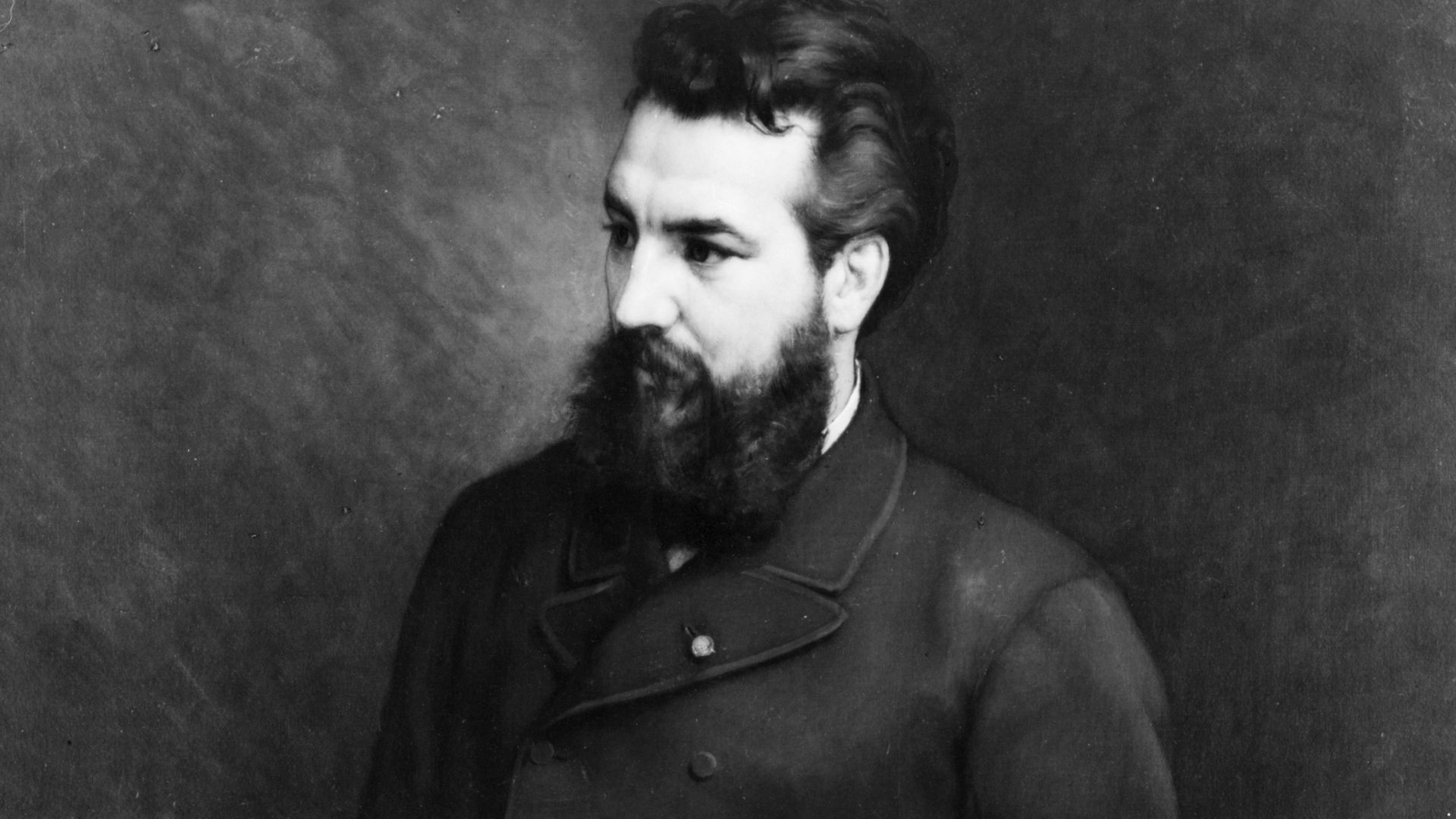 Alexander Graham Bell, three-quarter length portrait, standing, facing left