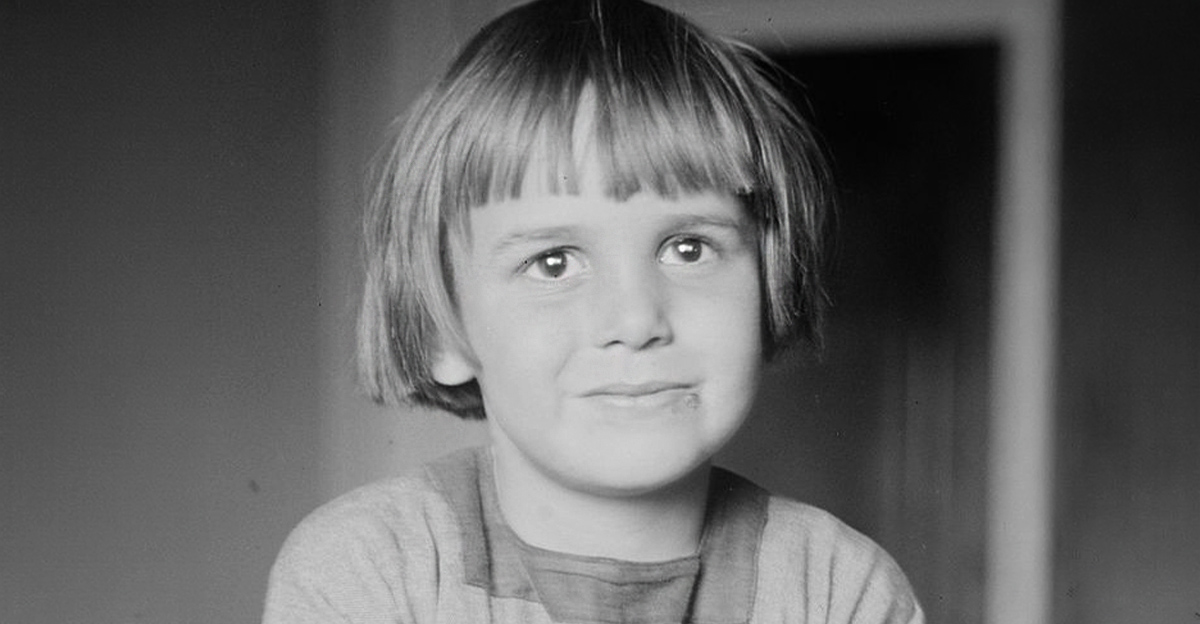 Black and white portrait of Jackie Coogan in 1921. 