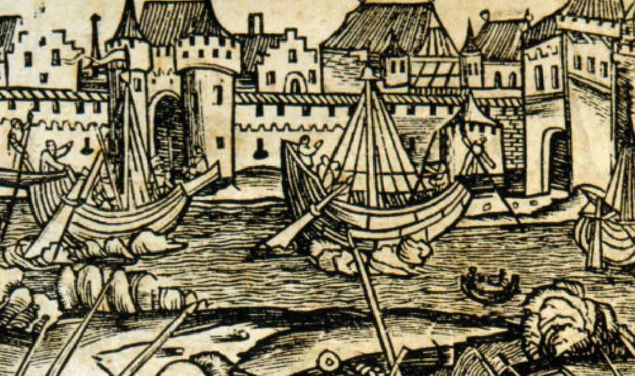 Engraving of the work 'The Fourteen Decades', Zaragoza, 1520, copy of the Mainz edition of 1505. Creator: Tito Livio. 