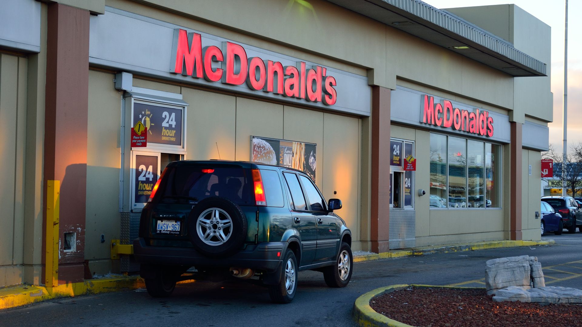 A McDonald's drive thru in Markham.