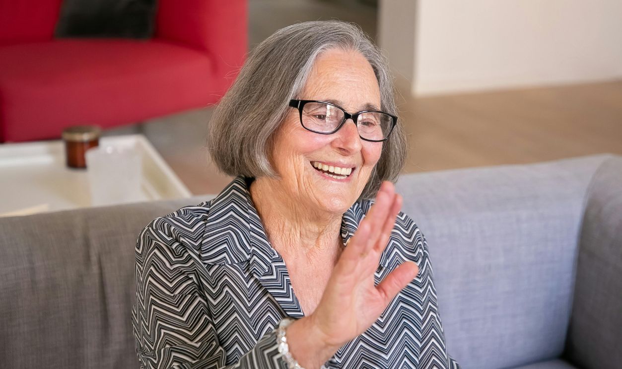 An Elderly Woman Smiling