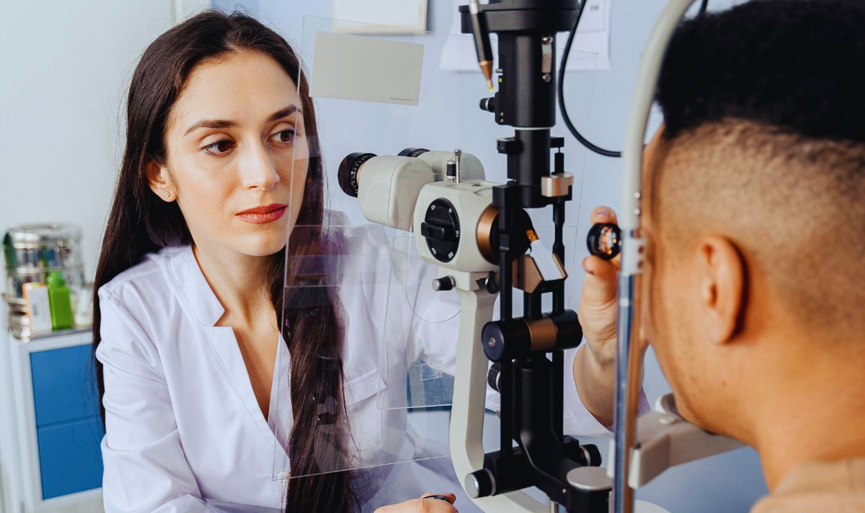 Woman Checking a Patient