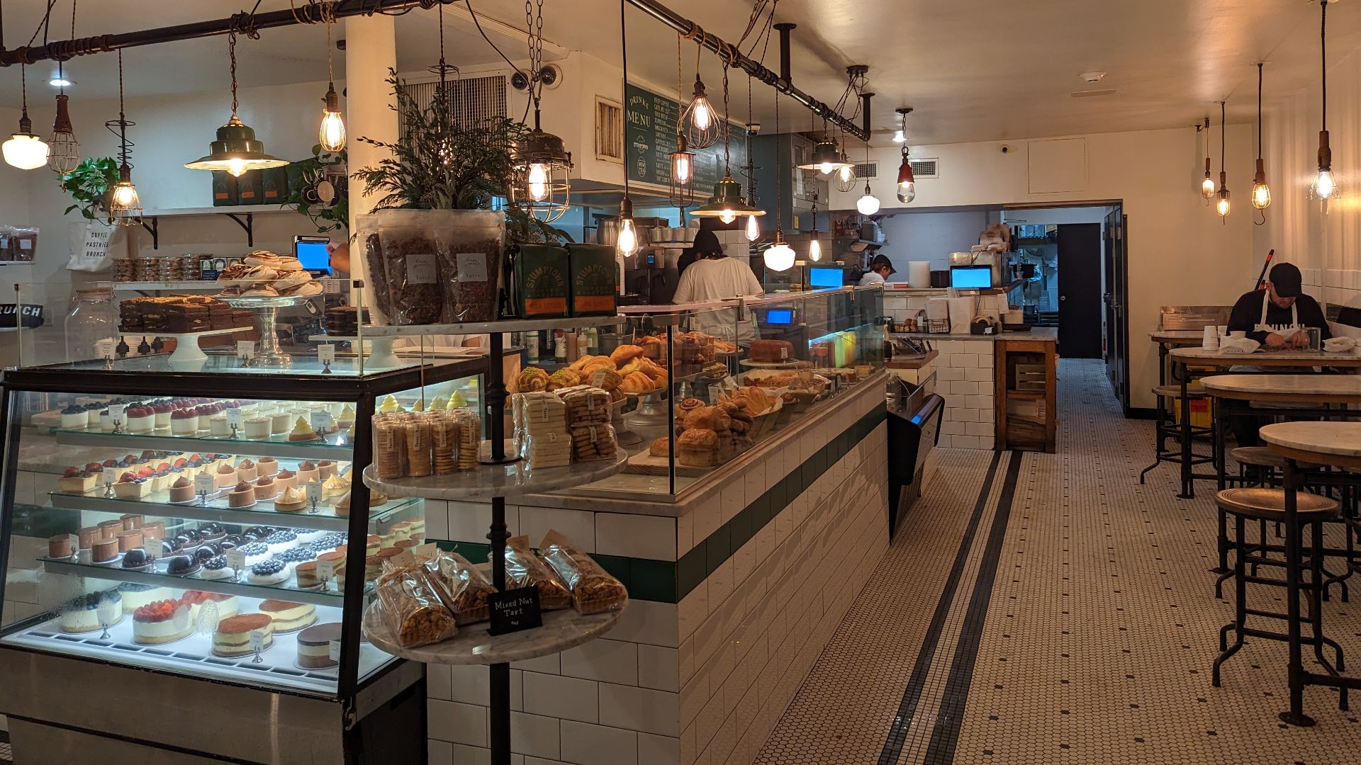 Interior of a Tatte Bakery & Cafe branch in the Beacon Hill neighborhood of Boston, Massachusetts.