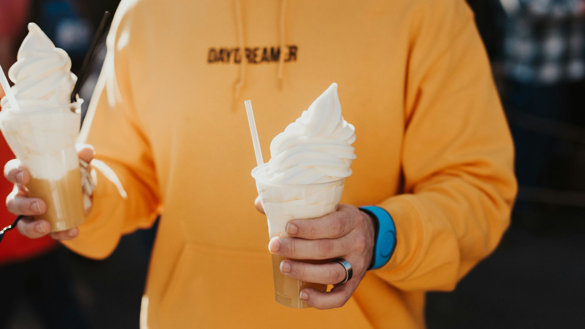 person holding soft ice cream