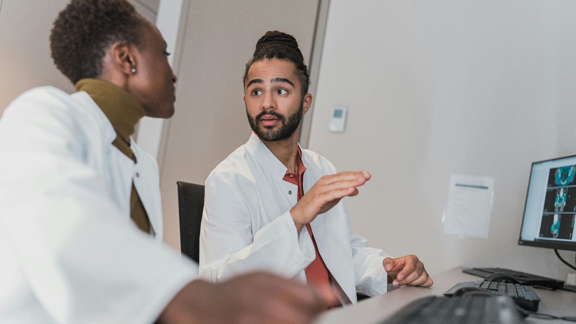 a man in a white shirt