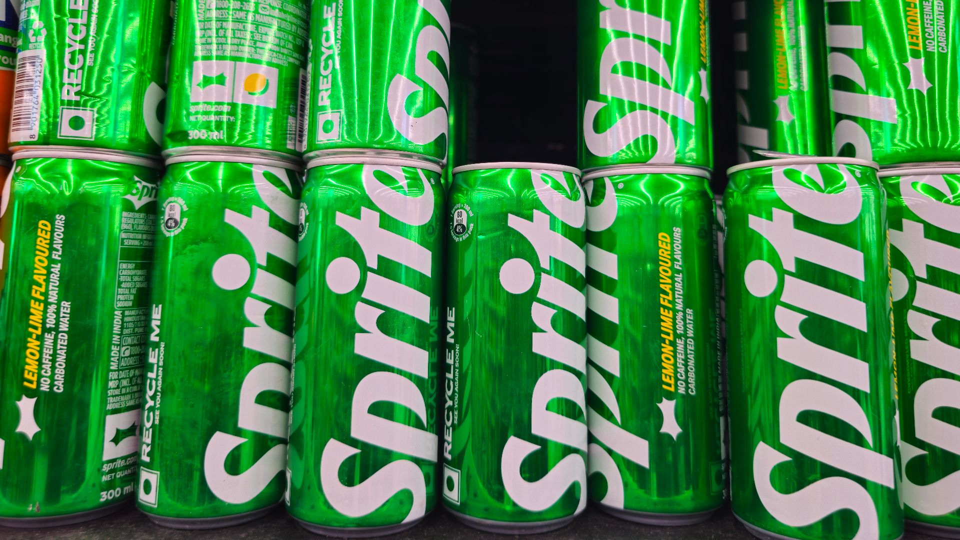 Sprite cans in India