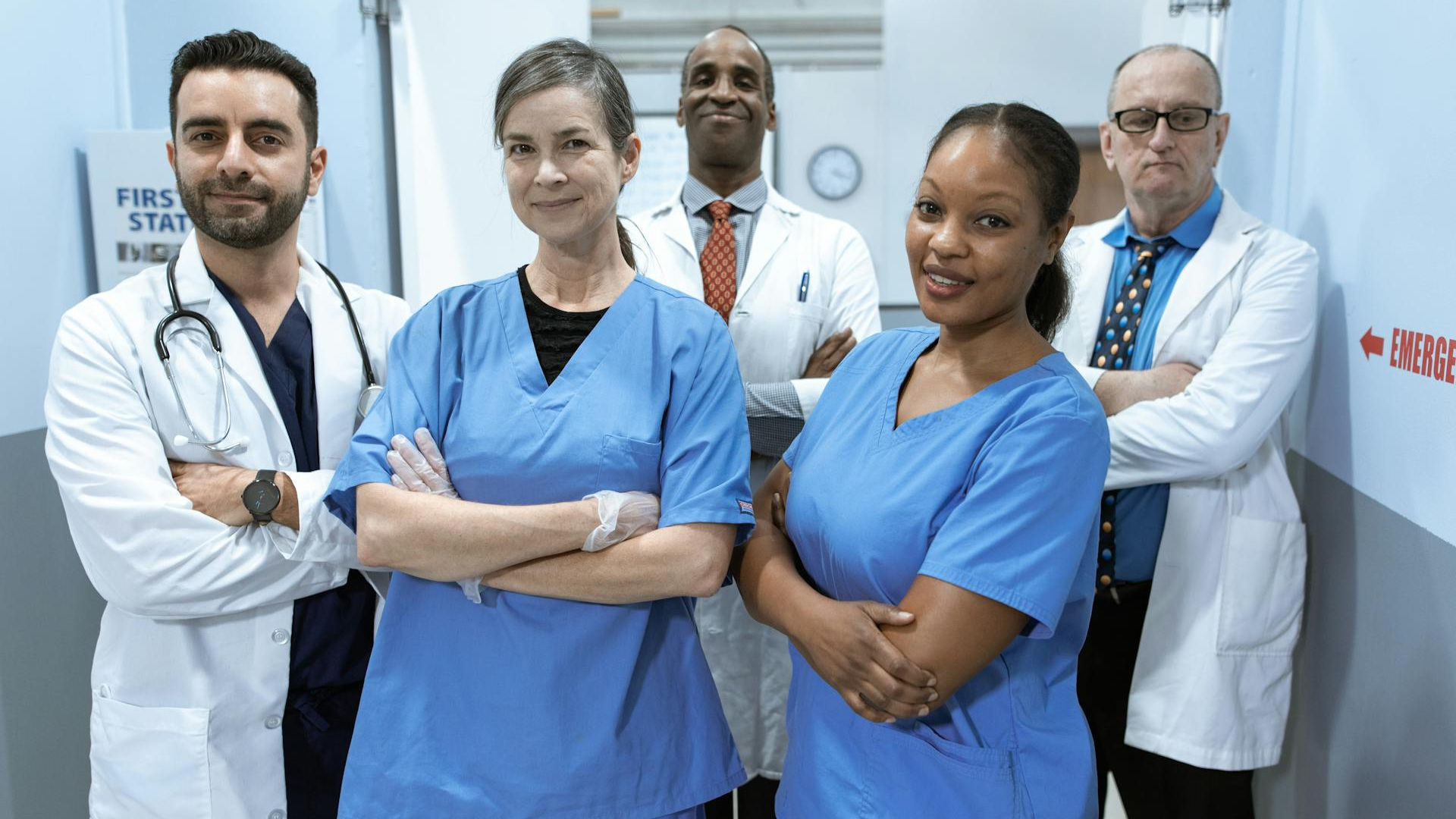 Doctors and Nurses in a Hospital