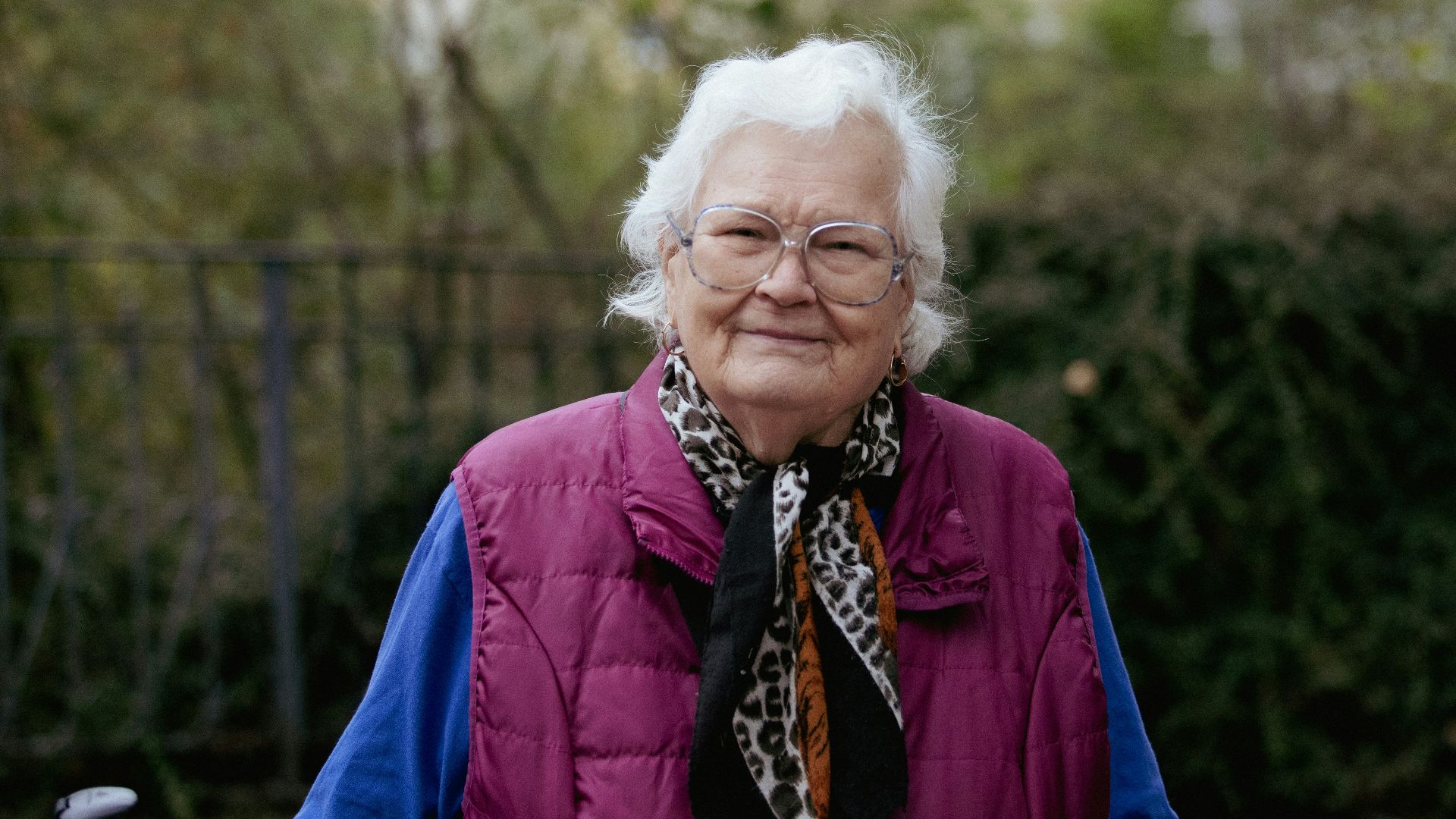 an old woman with glasses