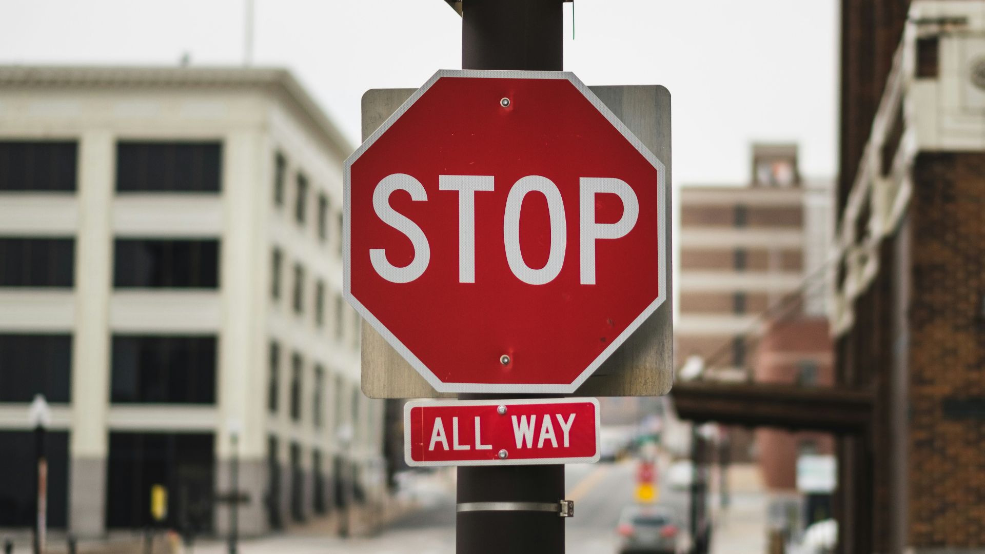 red stop sign