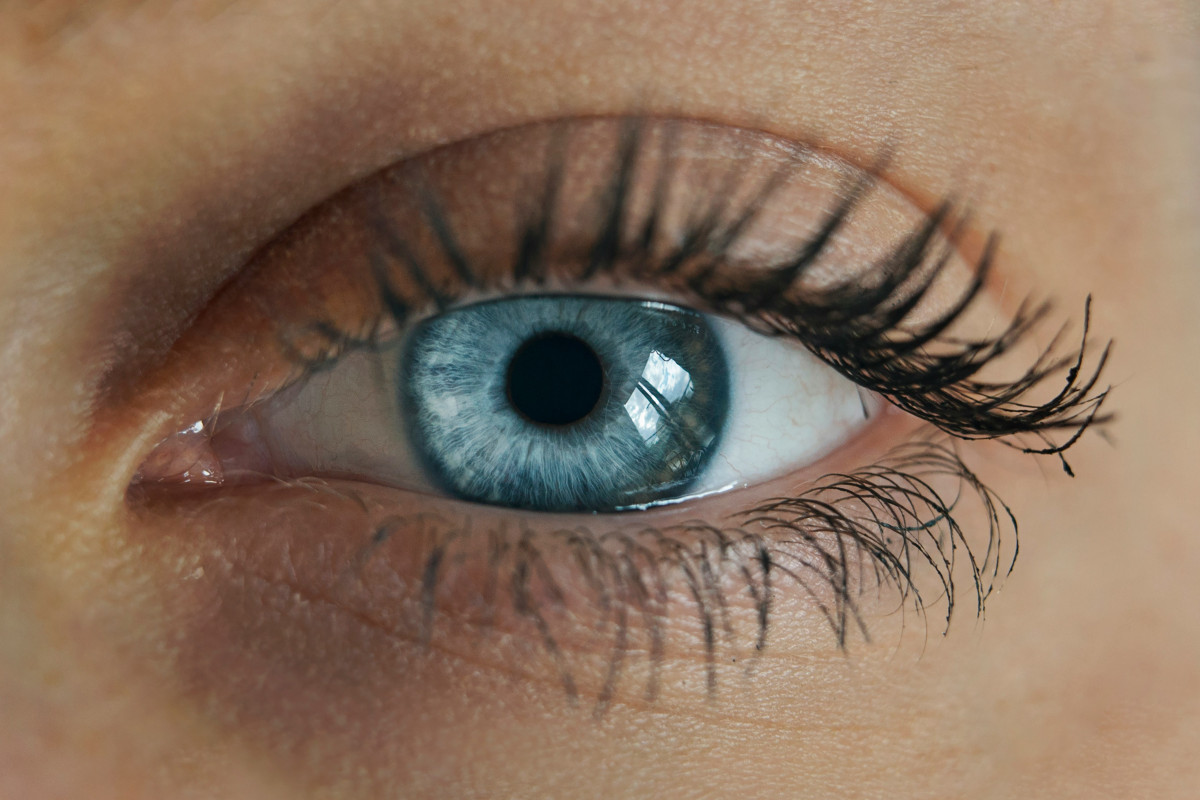 close-up of a person's eye