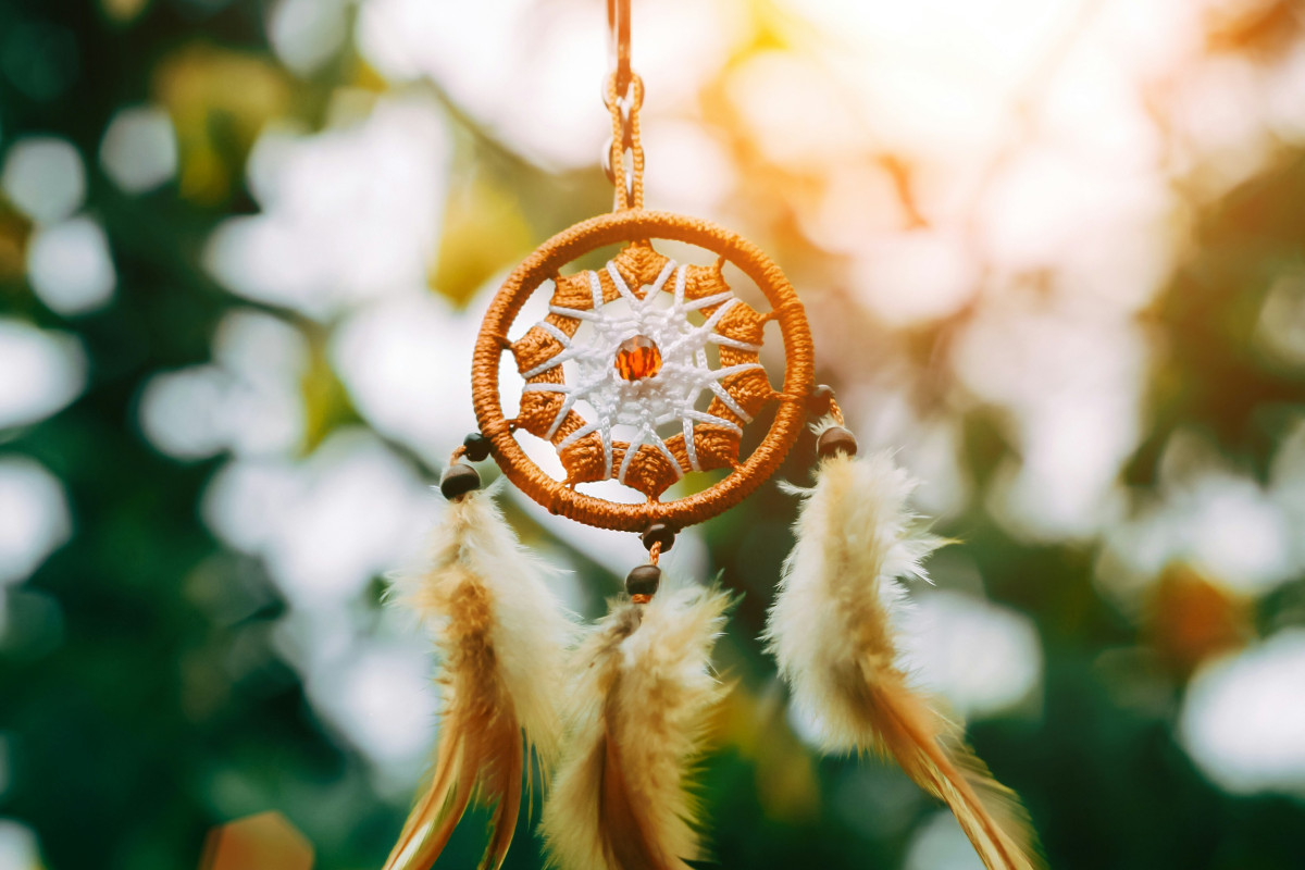 round brown wooden dream catcher