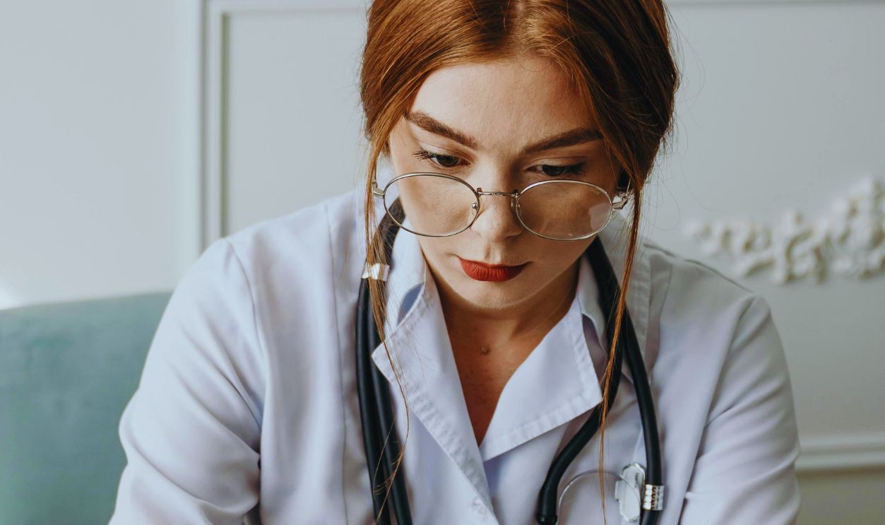 Woman with Stethoscope Around her Neck