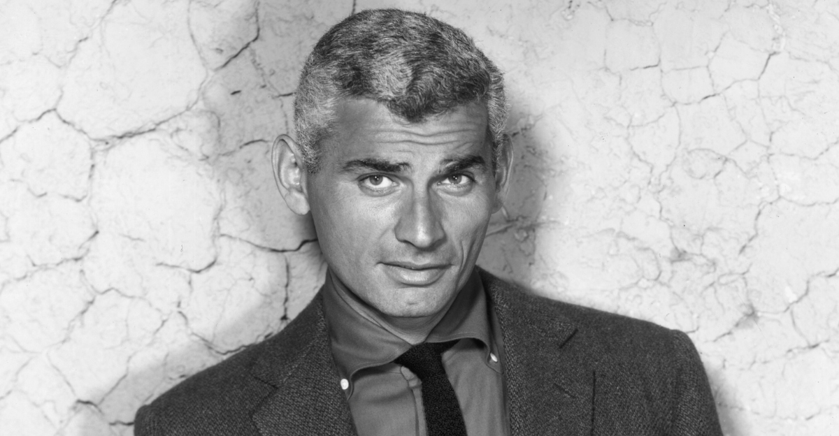 Promotional portrait of American actor Jeff Chandler
