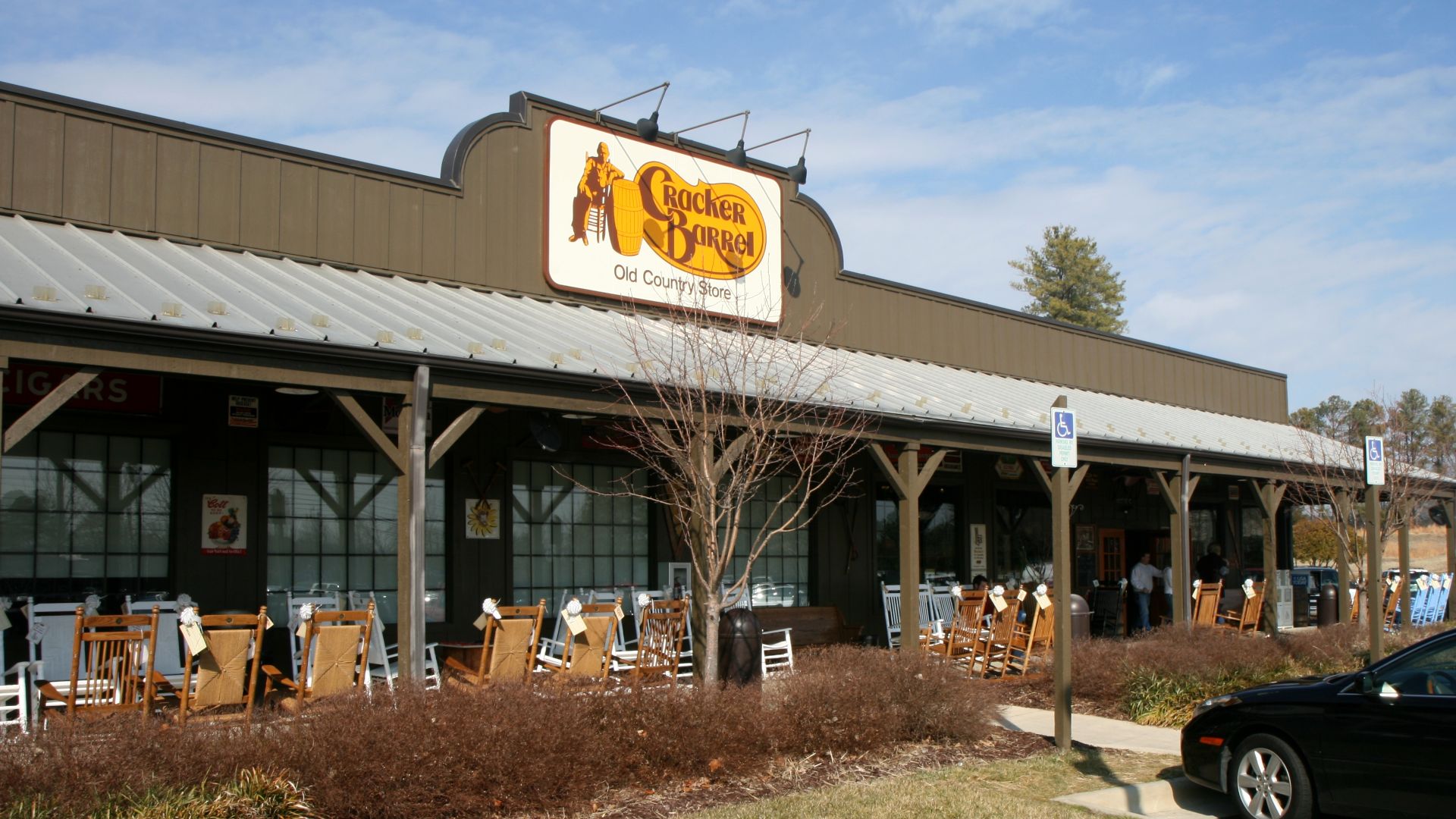 Cracker Barrel Old Country Store at 955 Airport Boulevard, near Raleigh-Durham International Airport, in Morrisville, North Carolina.