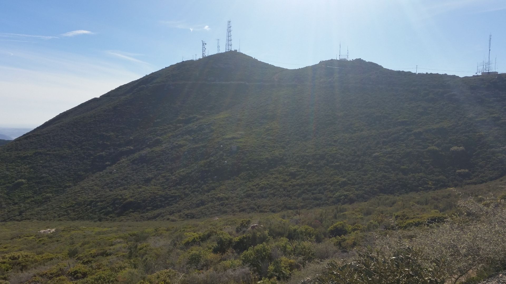 Otay Mountain as seen from the Otay Mountain Truck Trail, looking south.