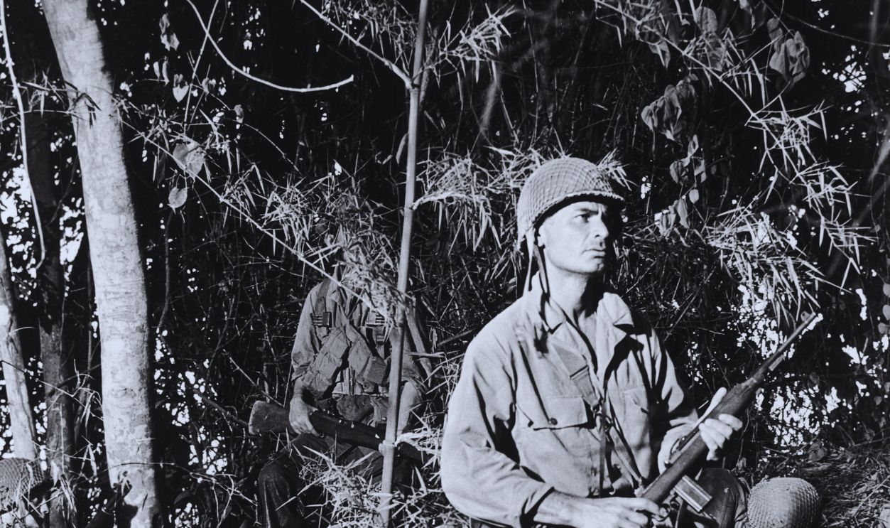 Gettyimages - 88368322, Merrill's Marauders American actor Jeff Chandler (1918 - 1961) as Brigadier General Frank D. Merrill and Will Hutchins as Chowhound in a scene from the film 'Merrill's Marauders', 1962. The movie was filmed on location in the Philippines. 