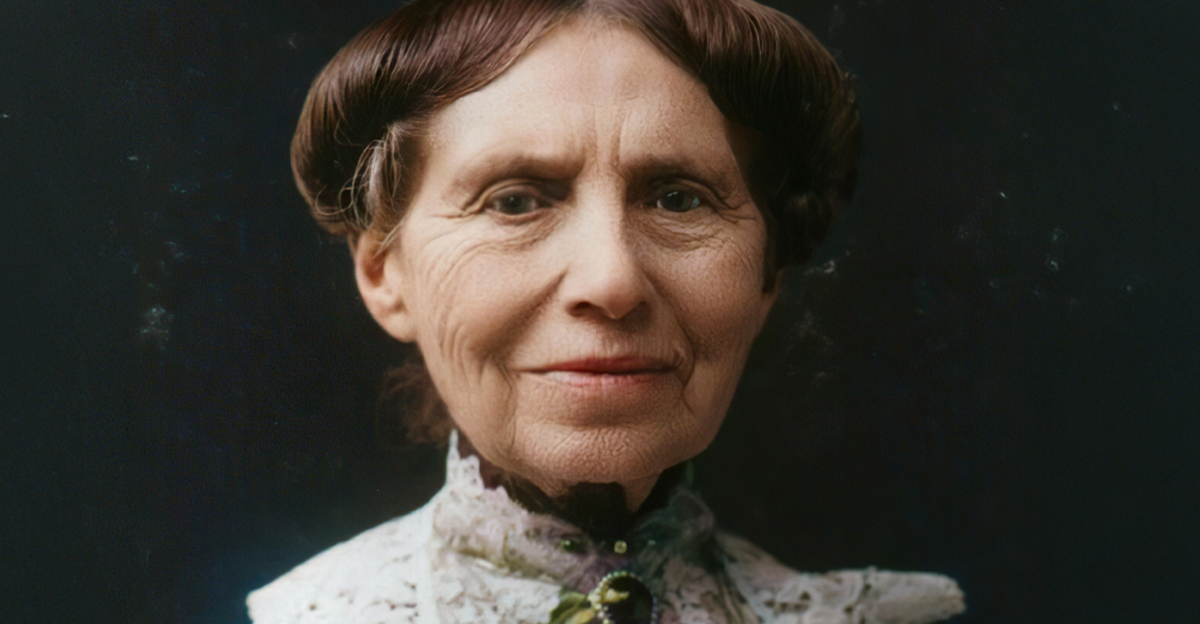 Colorized image of Clara Barton
