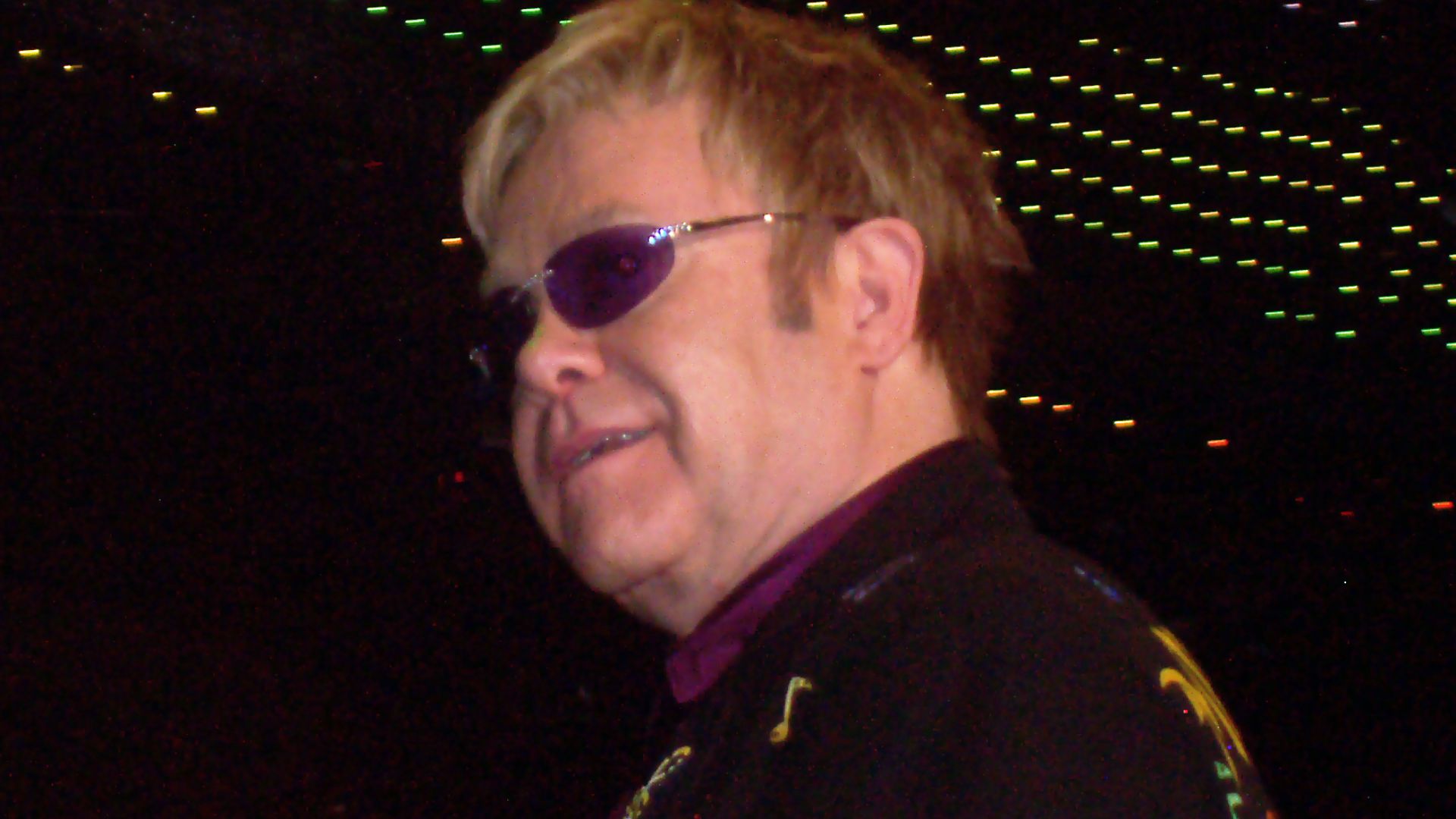 Sir Elton John on stage at the Sullivan Arena in Anchorage, Alaska May 30th 2008.