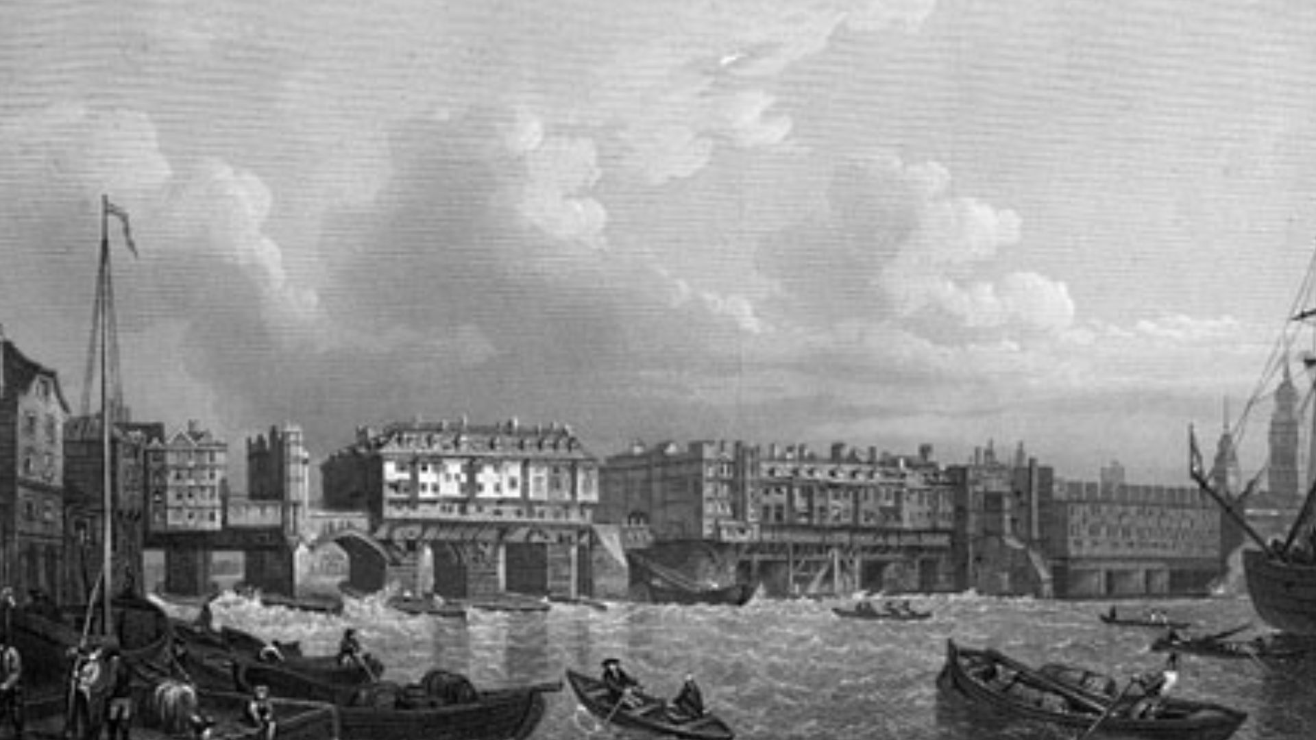 File:Old London Bridge, River Thames, 1745.jpg