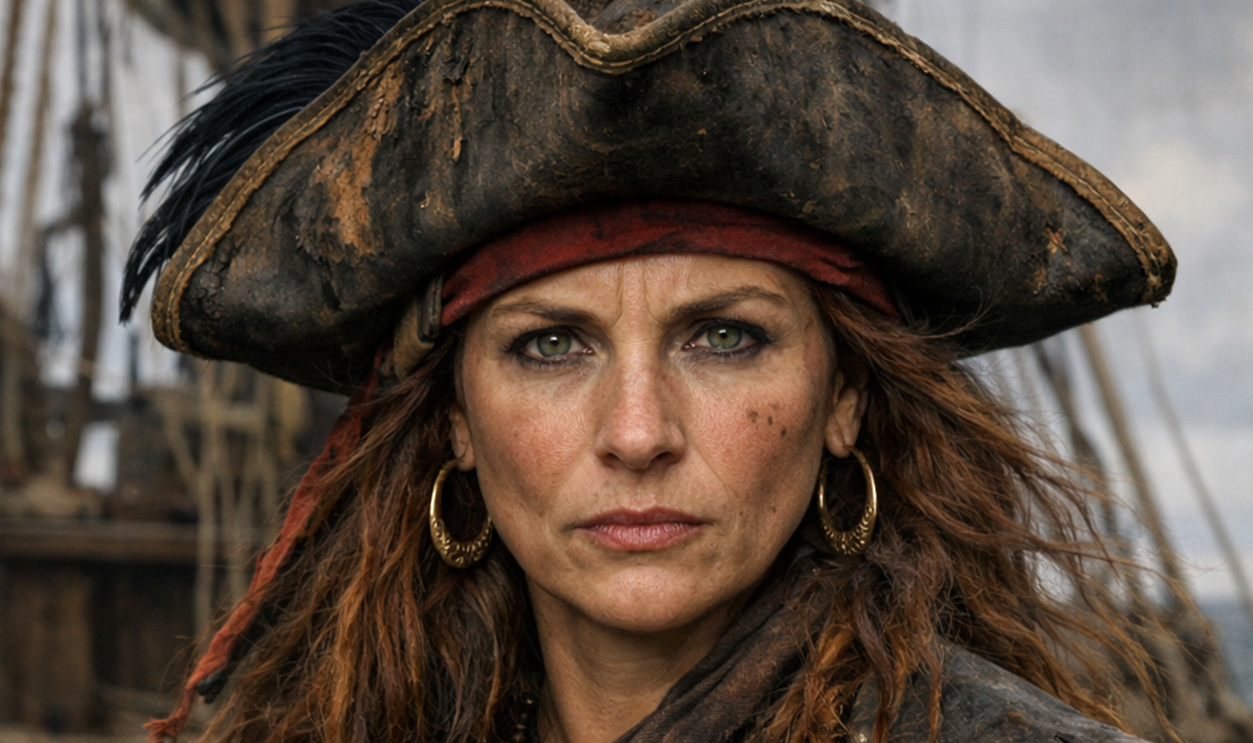 AI-generated image of Irish Pirate Queen Grace O'Malley