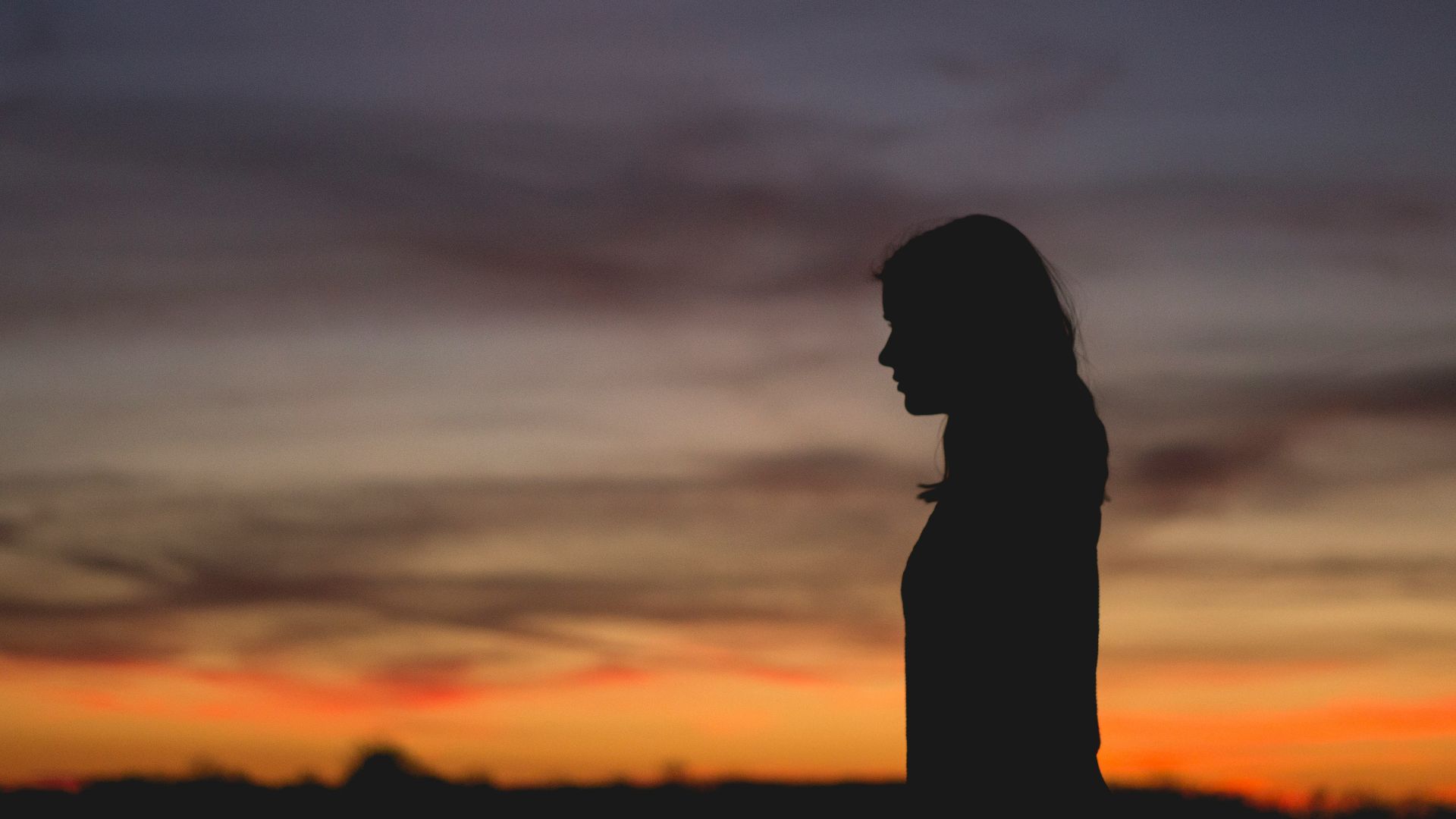 silhouette photography of woman