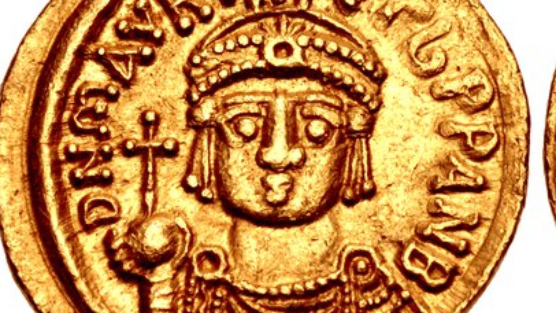 'Maurice Tiberius. 582-602. AV Solidus (17.5mm, 4.51 g, 6h). Carthage mint. Dated IY 2 (AD 598/9). D N mAVRI C TЬ P P AN B, helmeted and cuirassed bust facing, wearing chlamys, holding globus cruciger in right hand / VICTOR IA AVCC, angel standing facing, holding staff surmounted by staurogram in right hand, globus cruciger in left; B//CONOB. DOC –; MIBE 25b; SB 549. Good VF.