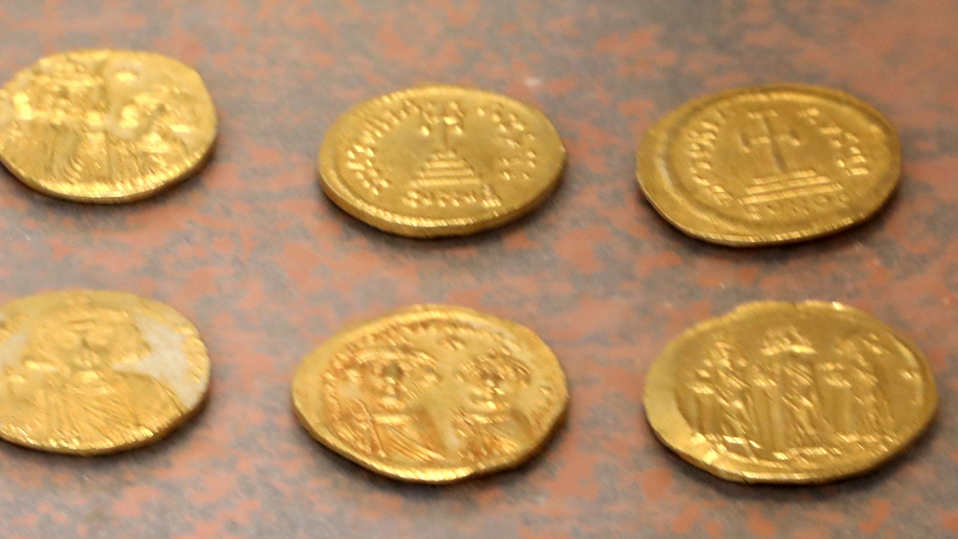 Byzantine coins in the Byzantine and Christian Museum (Athens)