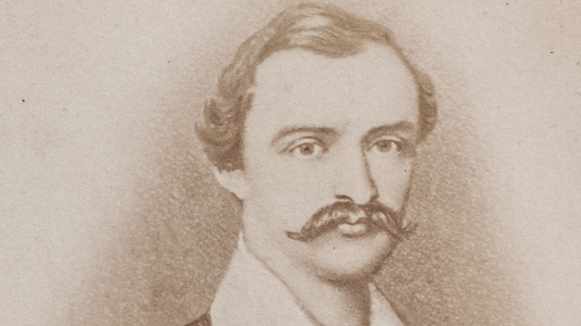 A carte de visite reproduction of a painted portrait of Otto I of Greece.