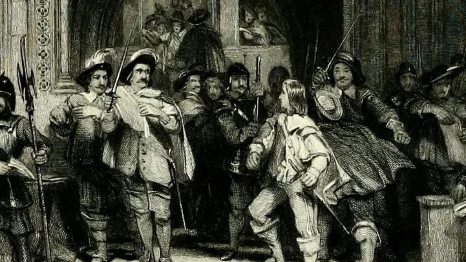 COLONEL PRIDE REFUSING ADMISSION TO THE PRESBYTERIAN MEMBERS OF PARLIAMENT en:Pride's Purge