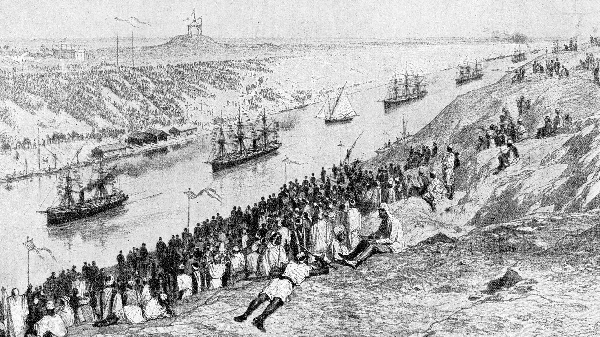 Торжественное открытие Суэцкого канала.