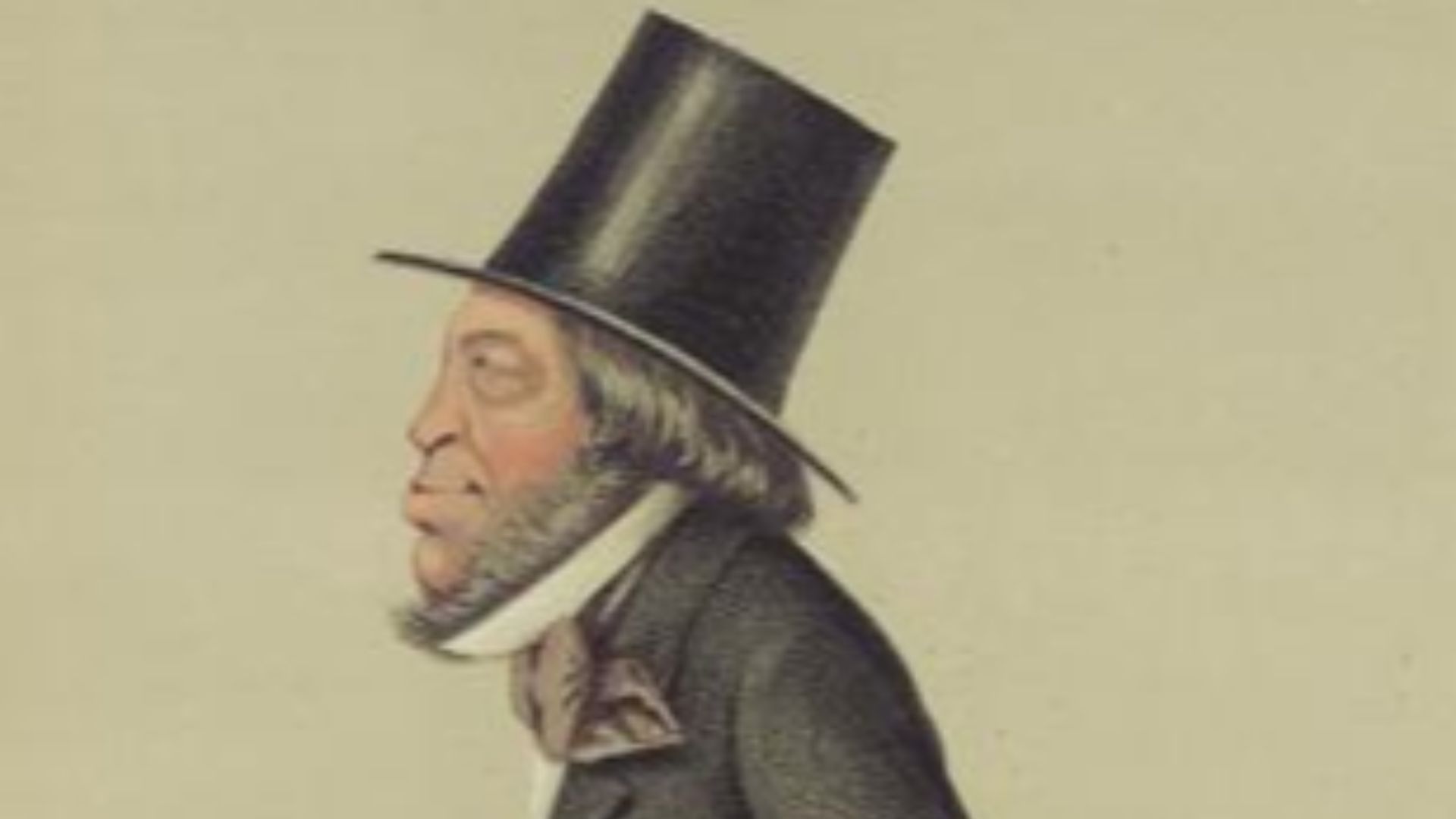 Caricature of Baron MA de Rothschild MP. Caption read