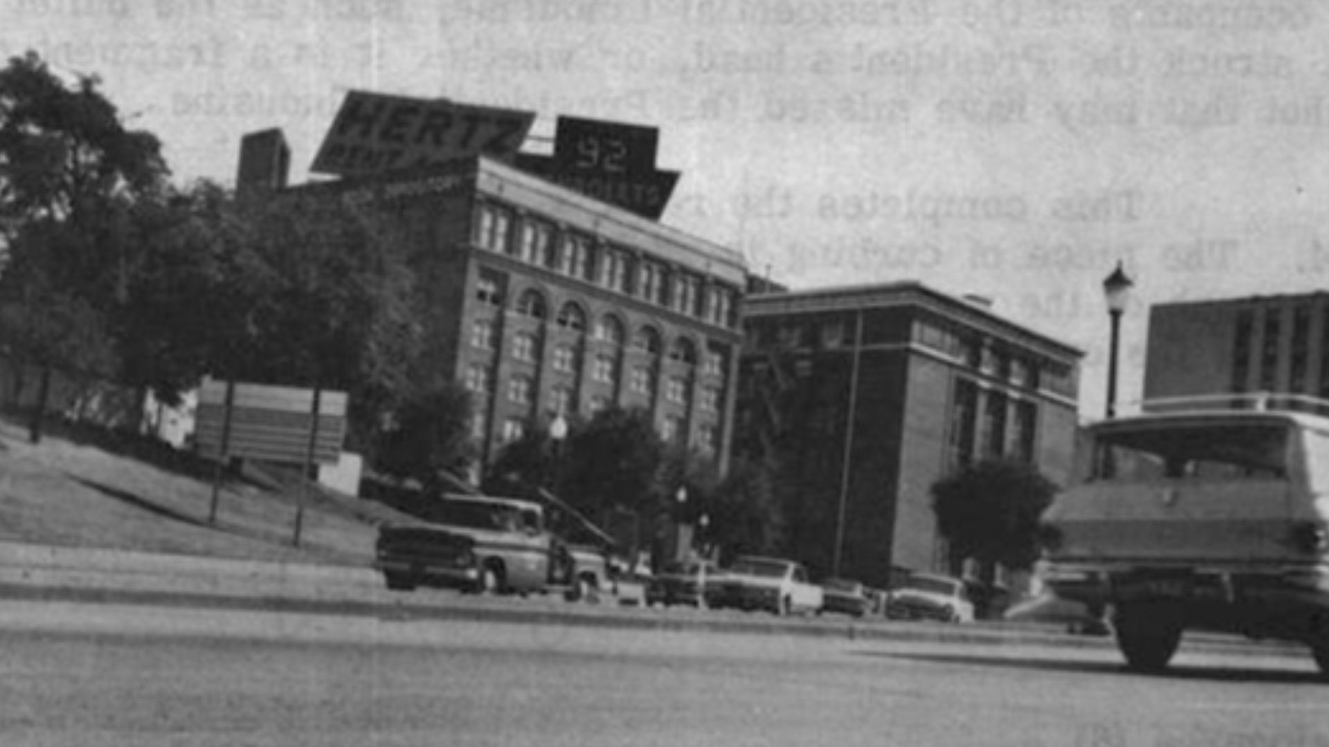 View of TSBD from Tague snipet. Originated from the HSCA report, a US Government report.