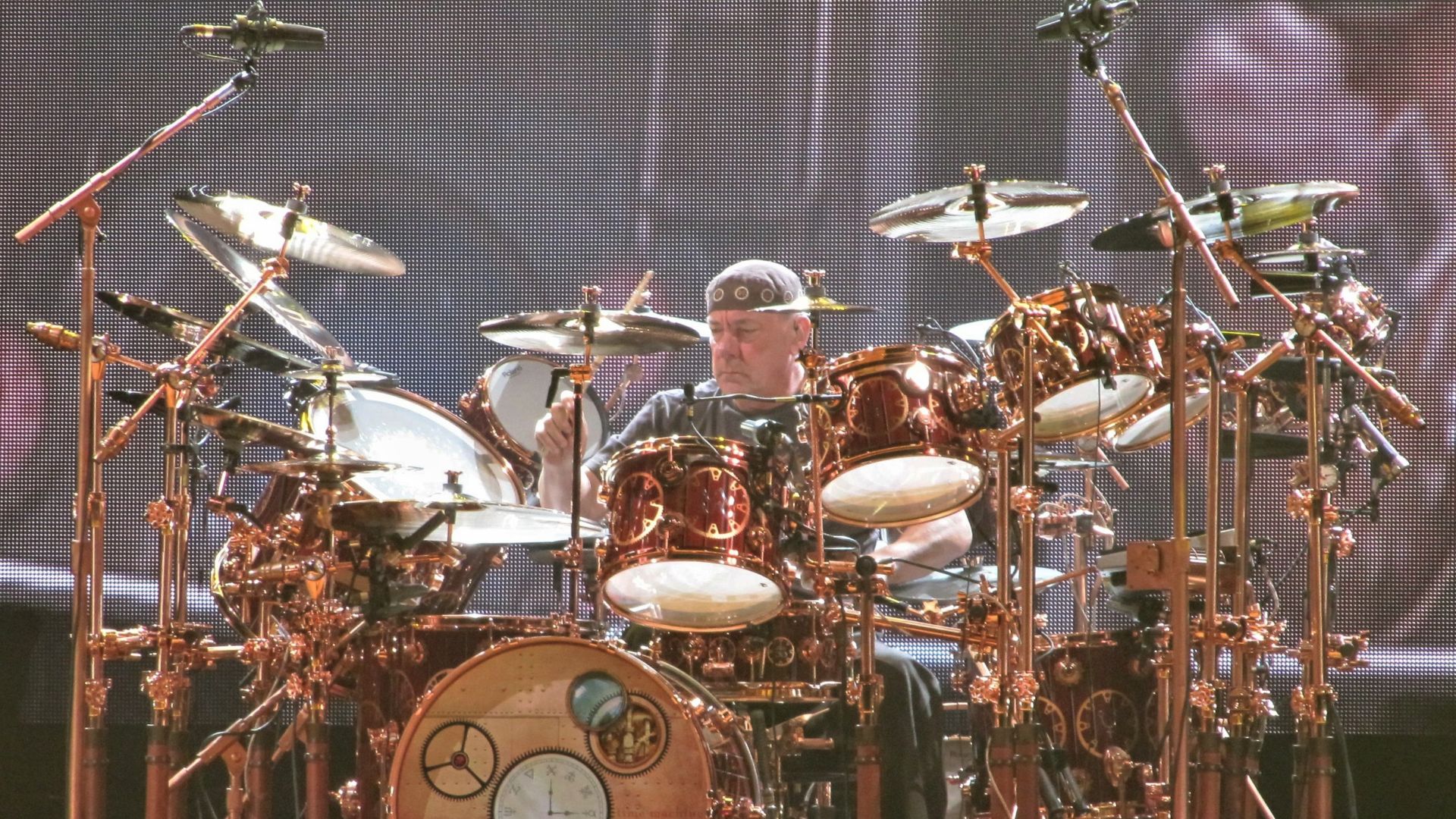 Neil Peart playing at the Air Canada Centre in 2010.